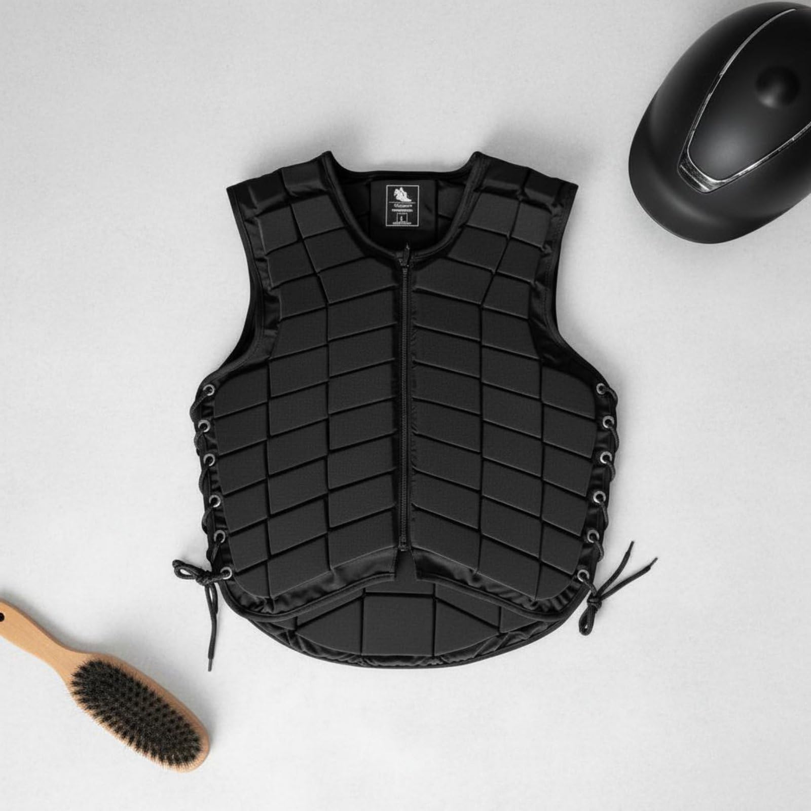 Gilet Protettivo Equestre Gilet di Equestre Corpetto da Equitazione Panciotto Protettivo con Rivestimento in Poliestere E Schiuma Eva Adatto per Maneggio Monta Quotidiana Preparazione