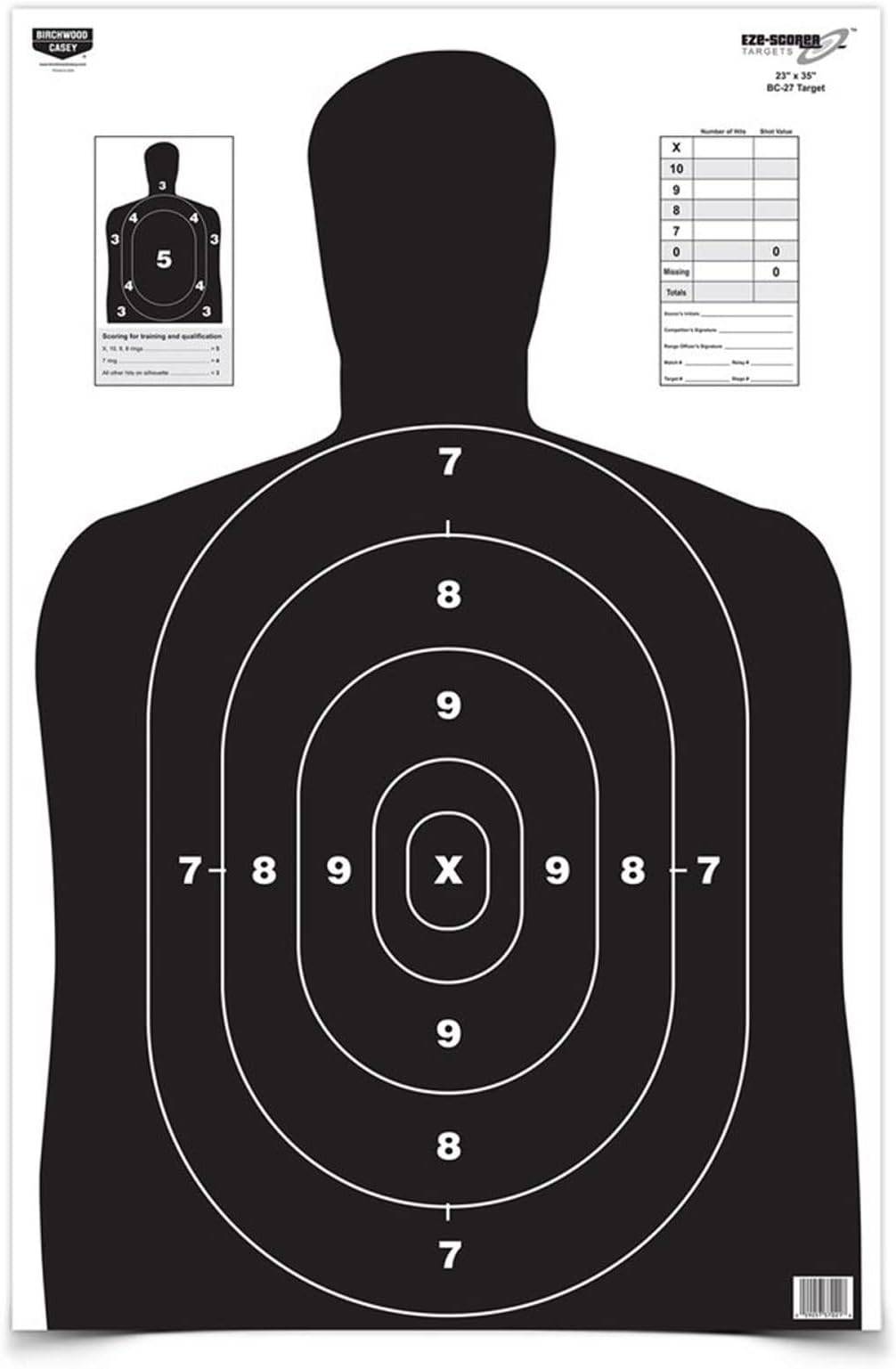 Birchwood Casey EZE-Scorer 23" x 35" Paper Shooting Targets