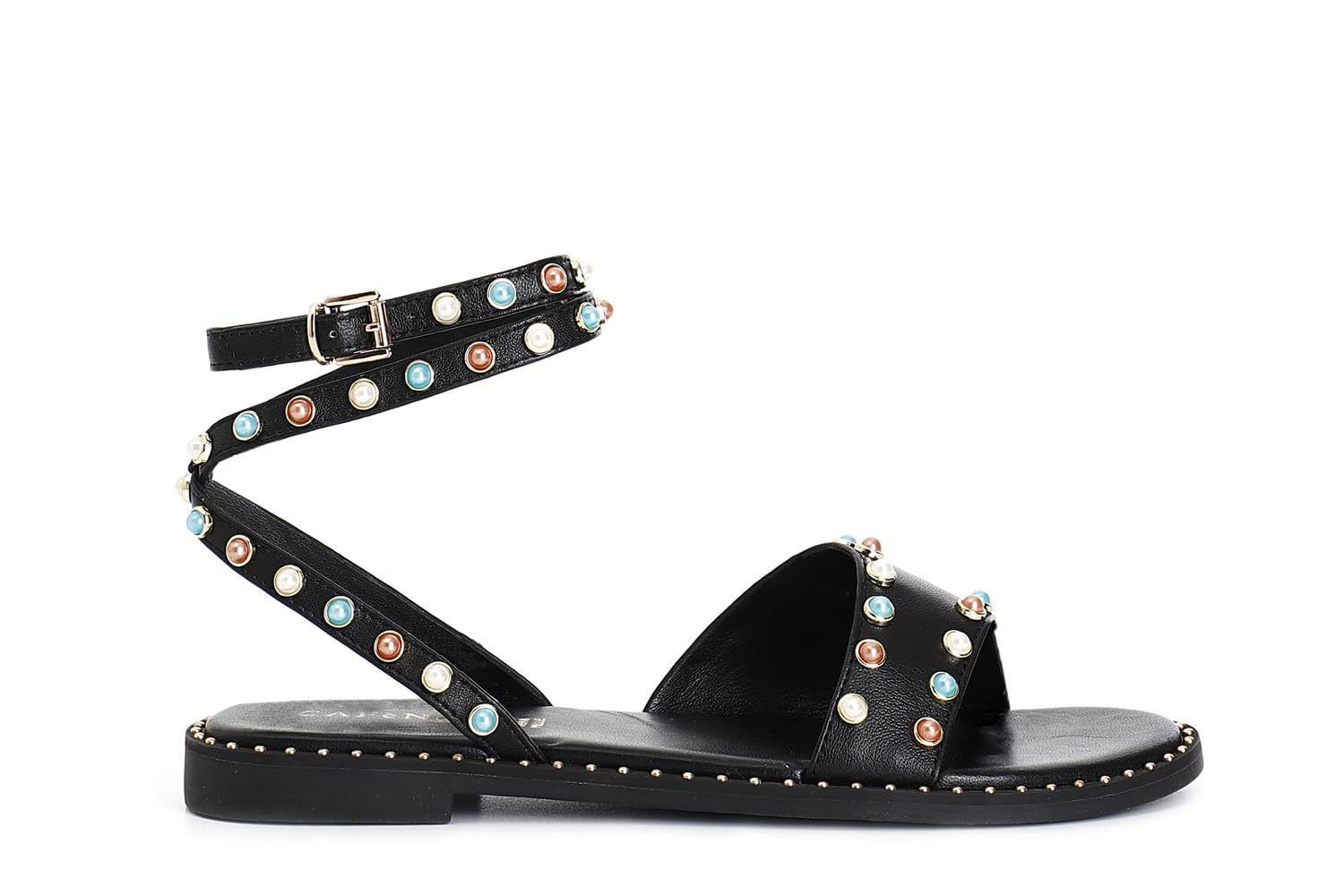 CAFèNOIR - Sandali Asimmetrici In Pelle, Da Donna, Colore Nero