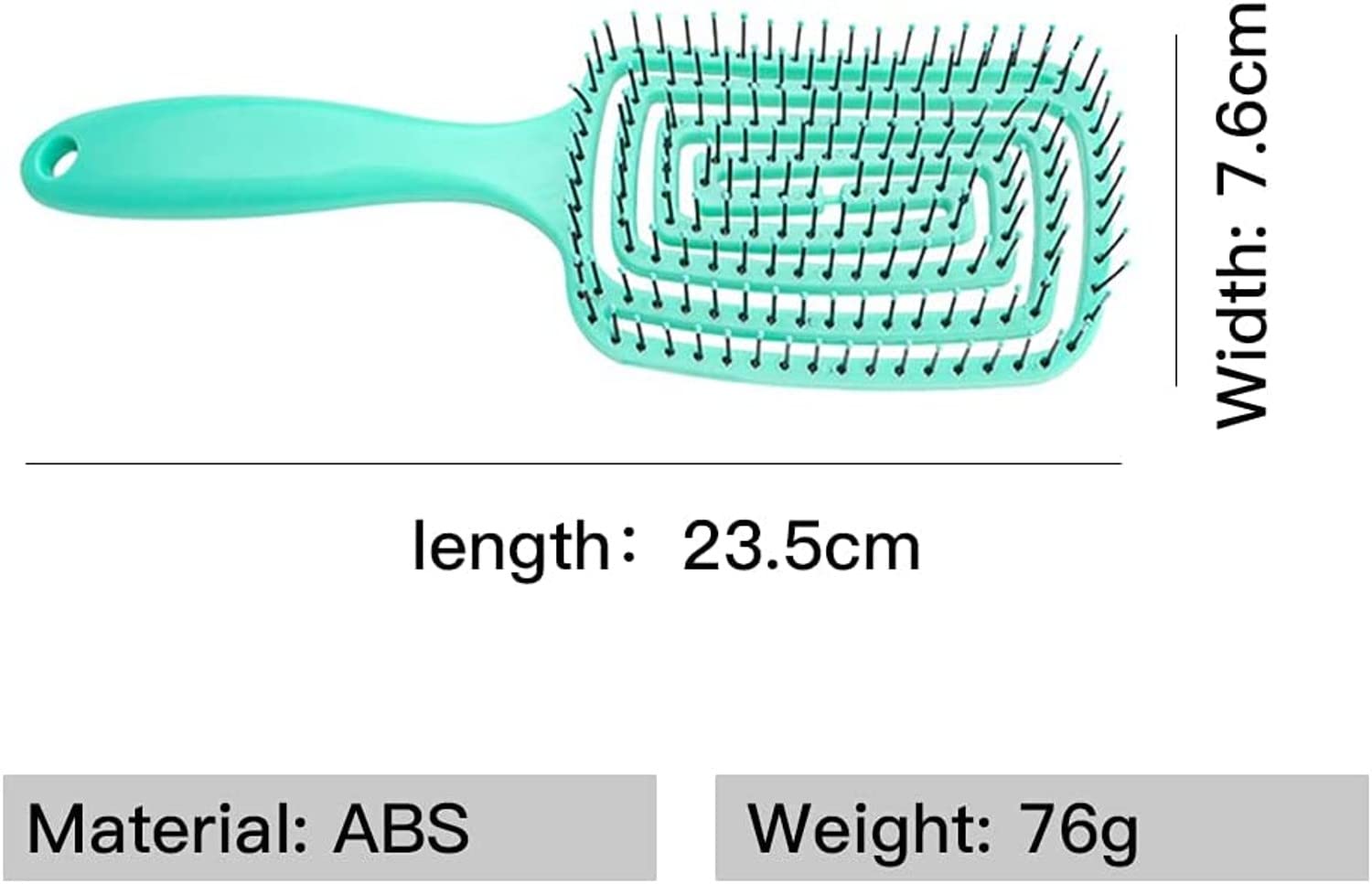ARQIVO® Curved Vented Hair Brush – Professional Vented Paddle Brush for Faster Blow Drying & Detangling; Ideal for Wet, Dry, Curly, Thick, or Straight Hair (Green) 1