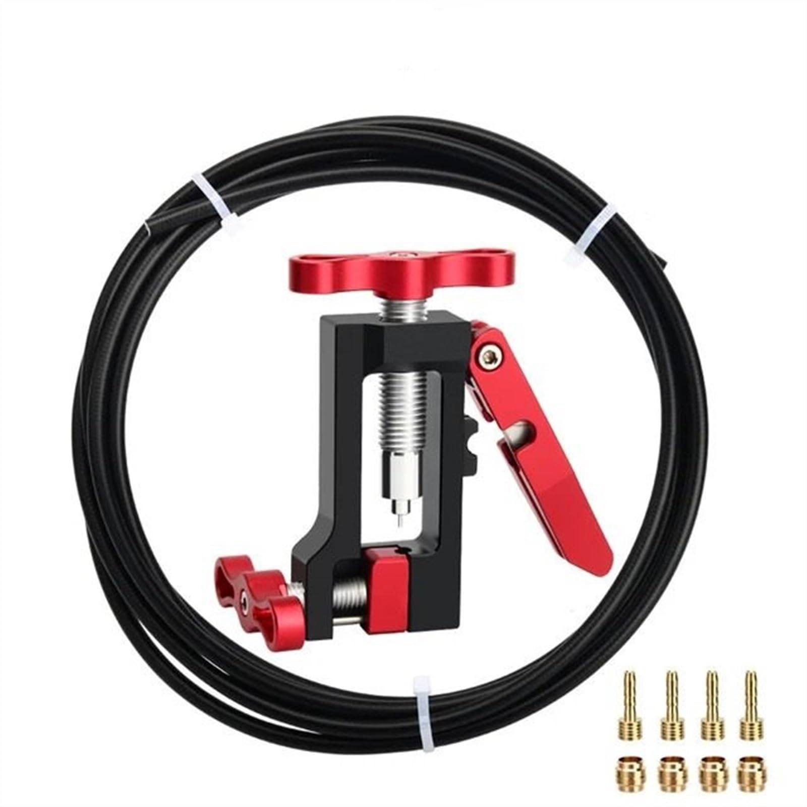 Attrezzi Bici Strumento di installazione per inserto per aghi per tubi idraulici per freni di bicicletta, pinza per cavi per bici, strumenti per connettori a oliva Ciclismo Accessori(Set 1 Red 2)