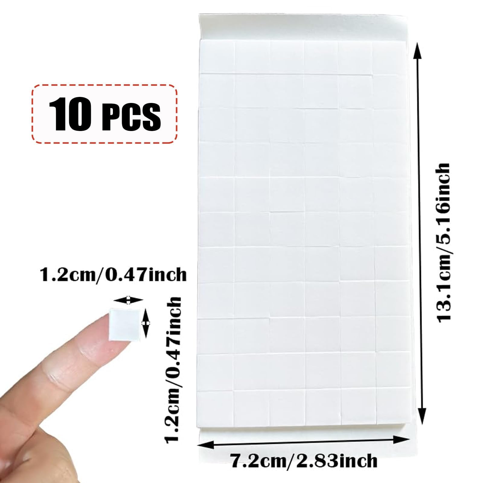 RSYHVG 10 Sheets/660 PCS Double Sided Sticky Pads 12mm 3D Foam Sticky Pads Square Foam Pads for Card Making Scrapbooking DIY Art Craft Home and Office Supplies - Image 2