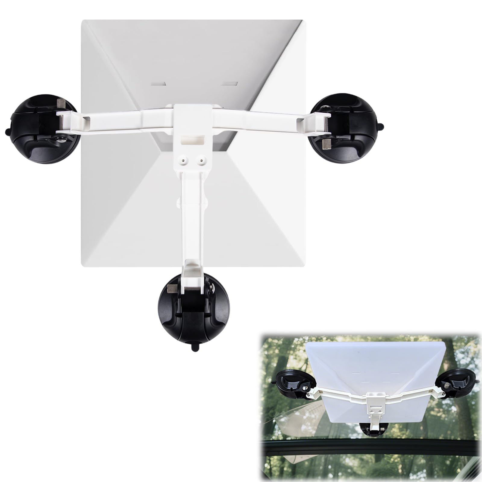 Starlink Mini support de voiture – Ventouse industrielle pour camping-cars, bateaux et voyages – Signal stable et coupe-vent de 120 km/h