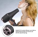 2000W Séchoir à cheveux Ultra-Quiet Blower Hot Cold Wind Sèche-cheveux pour cheveux avec 2 Buse réglable 5 Fichiers de température (US Prise)