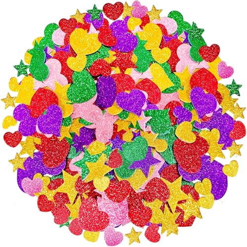 OHOME 280 PCS Valentines Stickers - Valentines Day Gifts for Kids | Foam Heart Stickers for School Classroom,Scrapbook Craft supplies,Valentine's Day Crafts Accessories Treats Party Favors Decorations