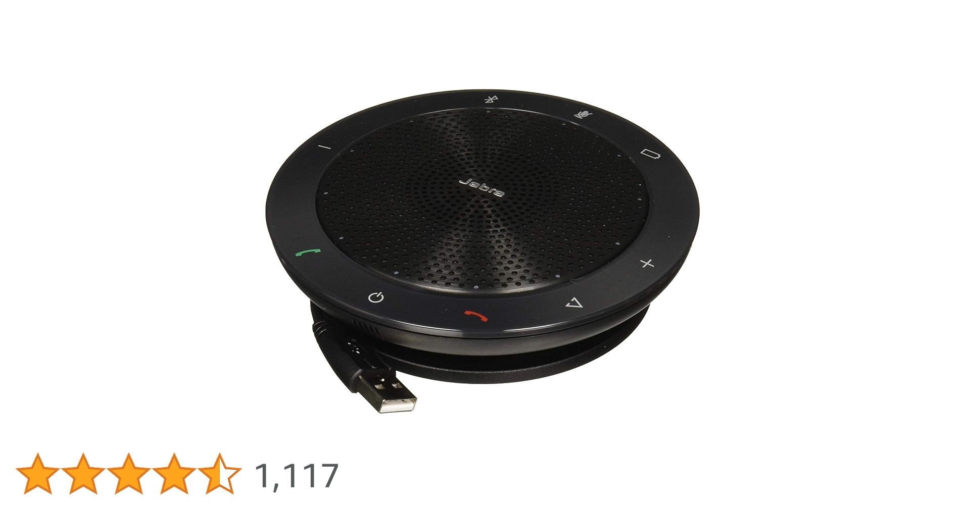 Jabra Speak 510+ MS Speaker, Black: Portable Bluetooth