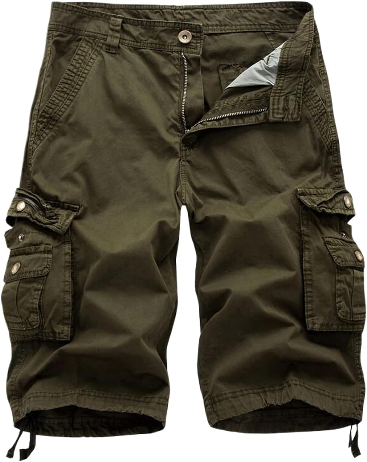 Men's Summer Cargo Shorts Solid Multi-Pocket Casual Cargo Shorts