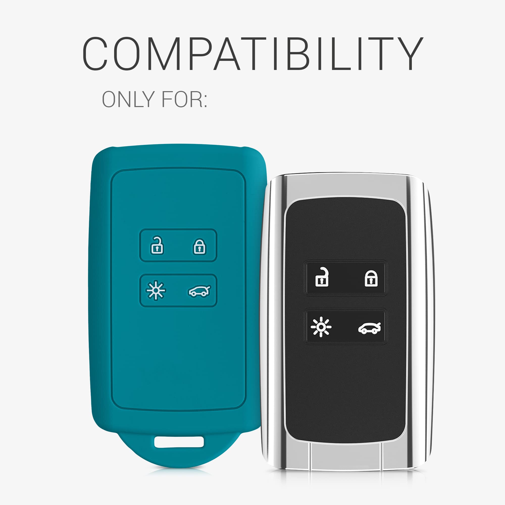 kwmobile autosleutelhoes compatibel met Renault 4-knops