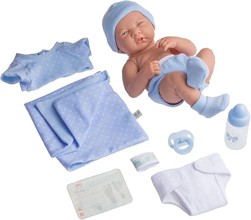Miniatura 3 de La Newborn de JC Toys Real Boy in Blue Rosado