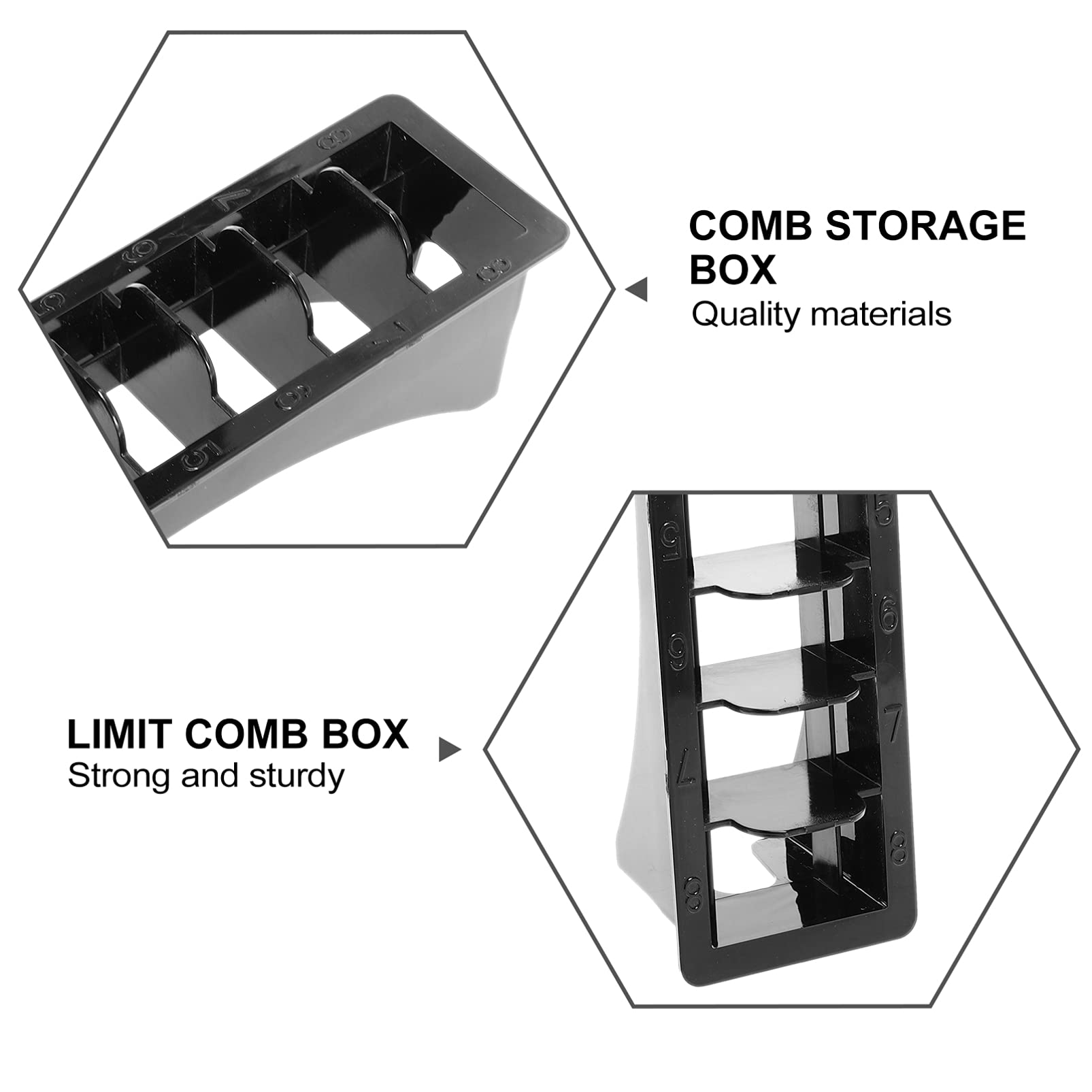 FOMIYES 2Pcs Guide Comb Storage Box Plastic Blade Guide Comb Organizer Rectangular Plastic Blade Organizer for Salon Hair Clipper