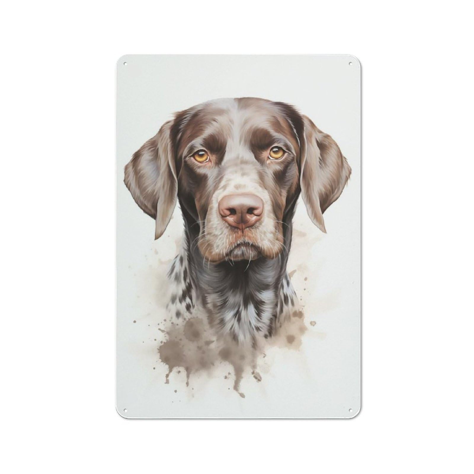 Junmoney German Shorthaired Dog Metal Wall Sign 30X20cm, Rustic Classic Pub Decor For Cafe, Pub, Workshop Or Home Bar