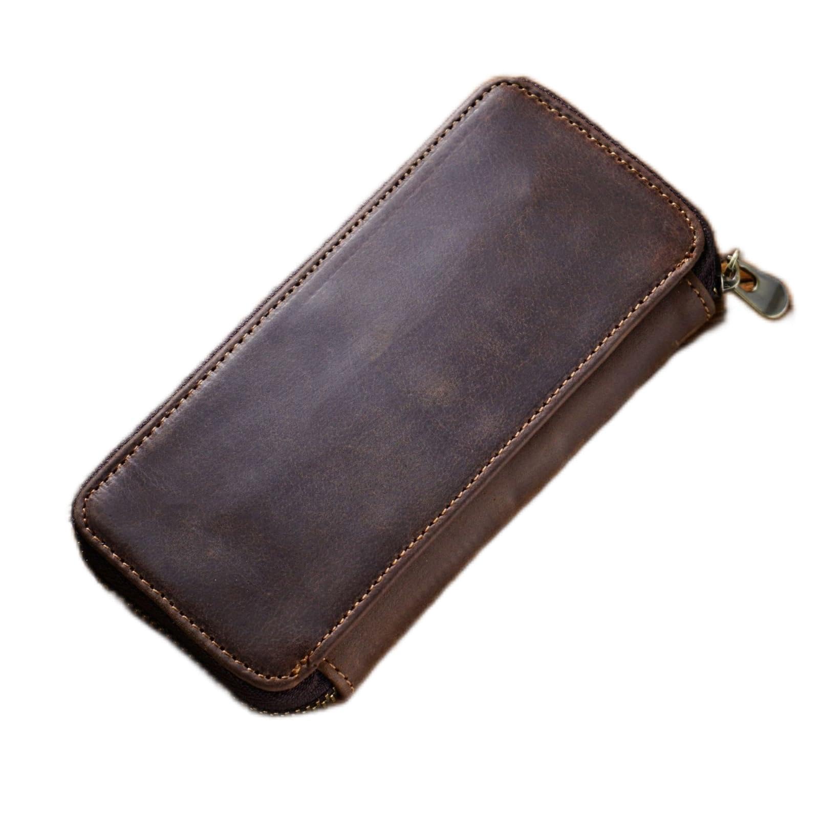 Skórzana torba na długopisy, torba na pióro o dużej pojemności, etui na długopisy, etui na długopisy, Kolor 2, 80x165mm