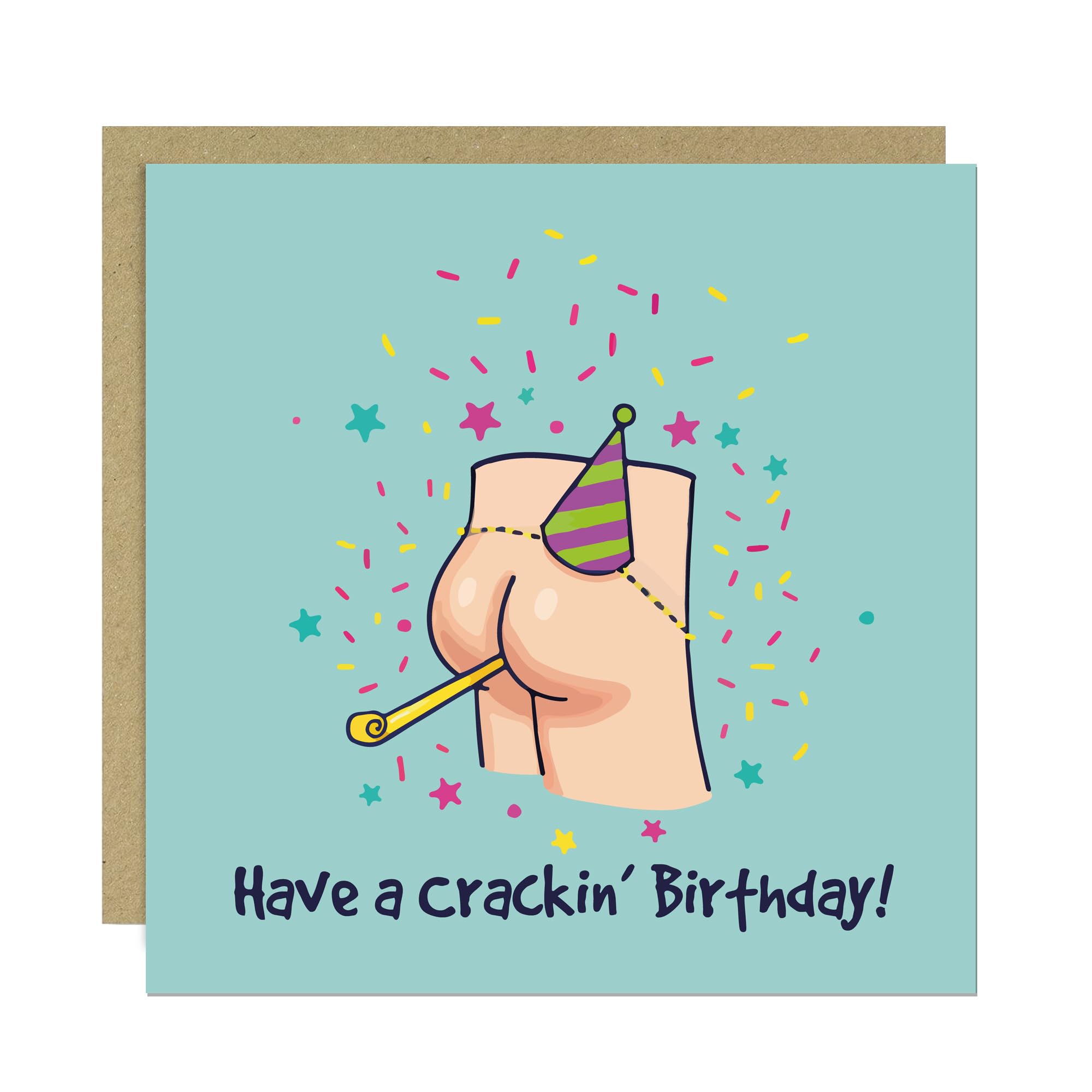 RED OCEAN Birthday Greeting Card for Him Cracking Birthday Humorous Birthday Card For Men Rude Cheeky Naught Birthday Cards For Friends Dad Brother Uncle