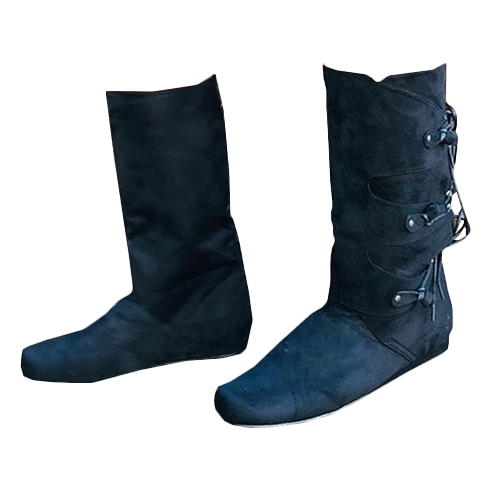 SIULAS Bottes Médiévales PU Cuir Chevalier Renaissance - Bottes Cosplay Homme Femme Vintage