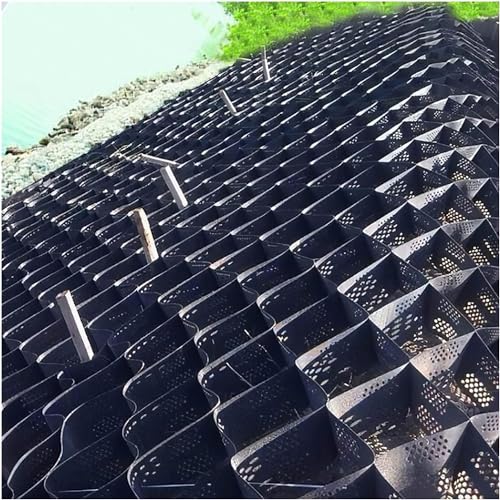 Rejilla geográfica flexible y escalable para paisajismo, calzadas, estacionamientos, piedra de grava personalizable para jardín y cobertizo (6 m x 6 m)