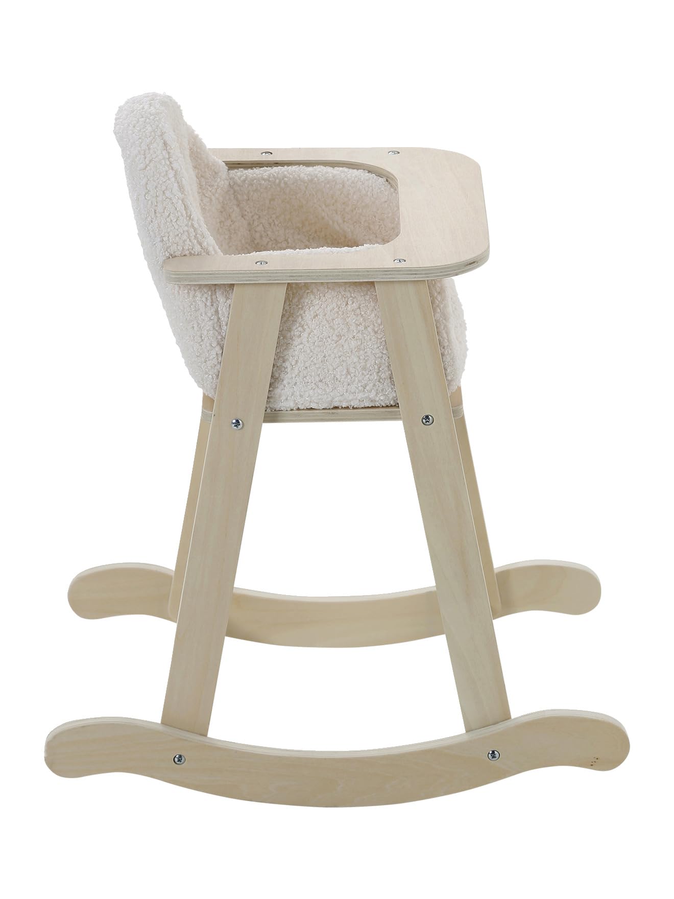VERTBAUDET Chaise Haute à Bascule pour Poupon en Bois FSC® et Sherpa Dès 3 Ans
