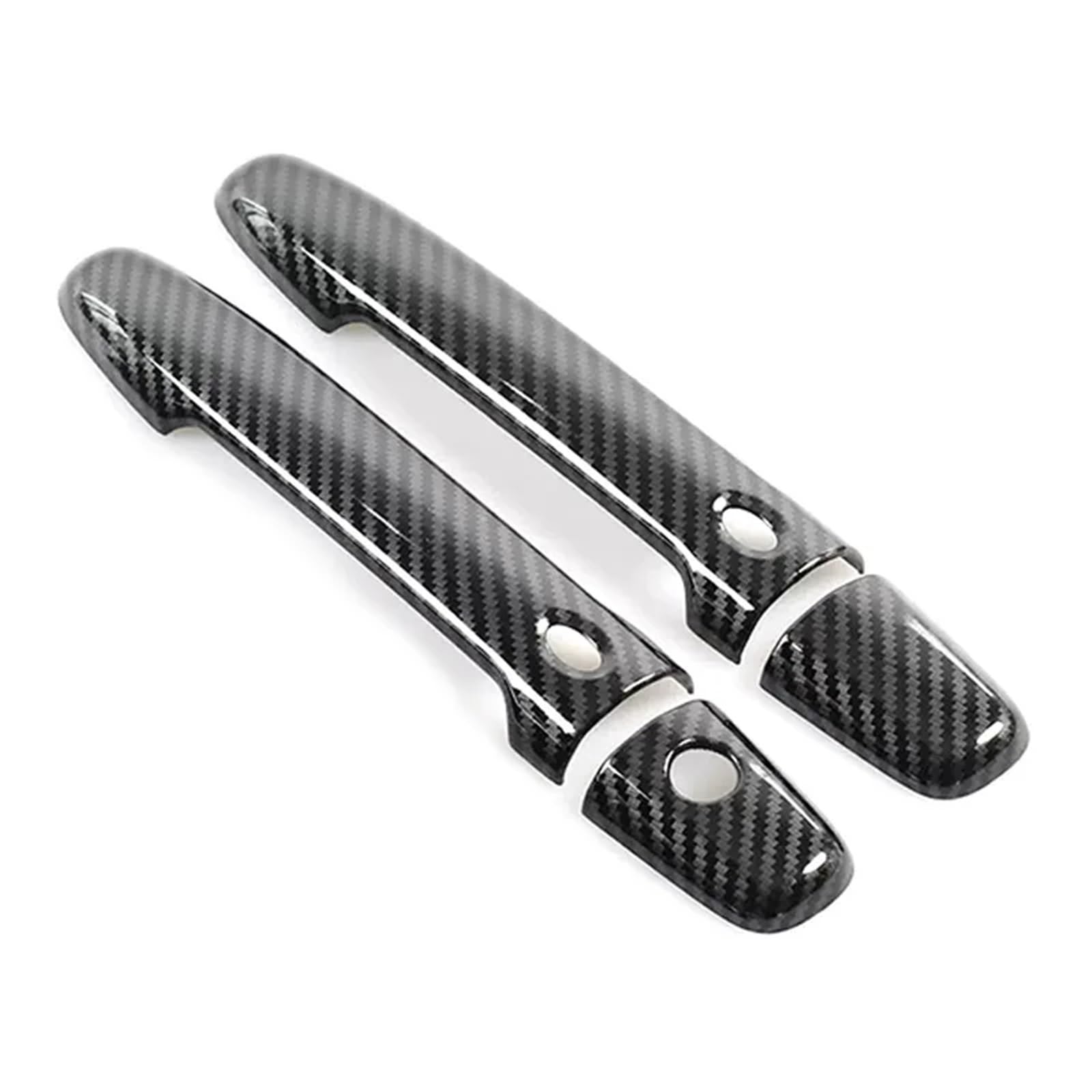 Bqwyedpl 2 1Hole2smart Carbon Fit For Luxgen U6 Suv 2014-2017 Door Bowl Handle Decorative Door Handle Scratch-Proof Accessories Car Door Latch Handle(2 1Hole2smart Carbon)