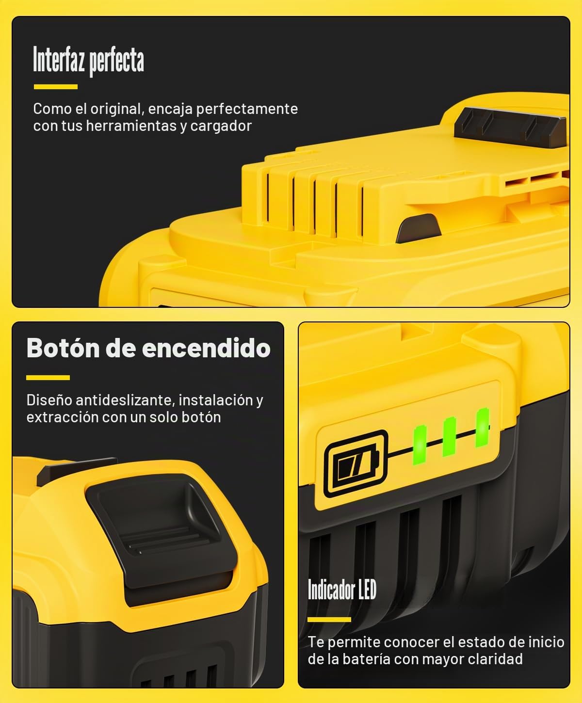 2 baterías de repuesto para baterías y cargadores de 5000 mAh DCB200 DCB182 DCB200 DCB184 DCB101 DCB107 DCB112 DCB105 DCB115 DCB203
