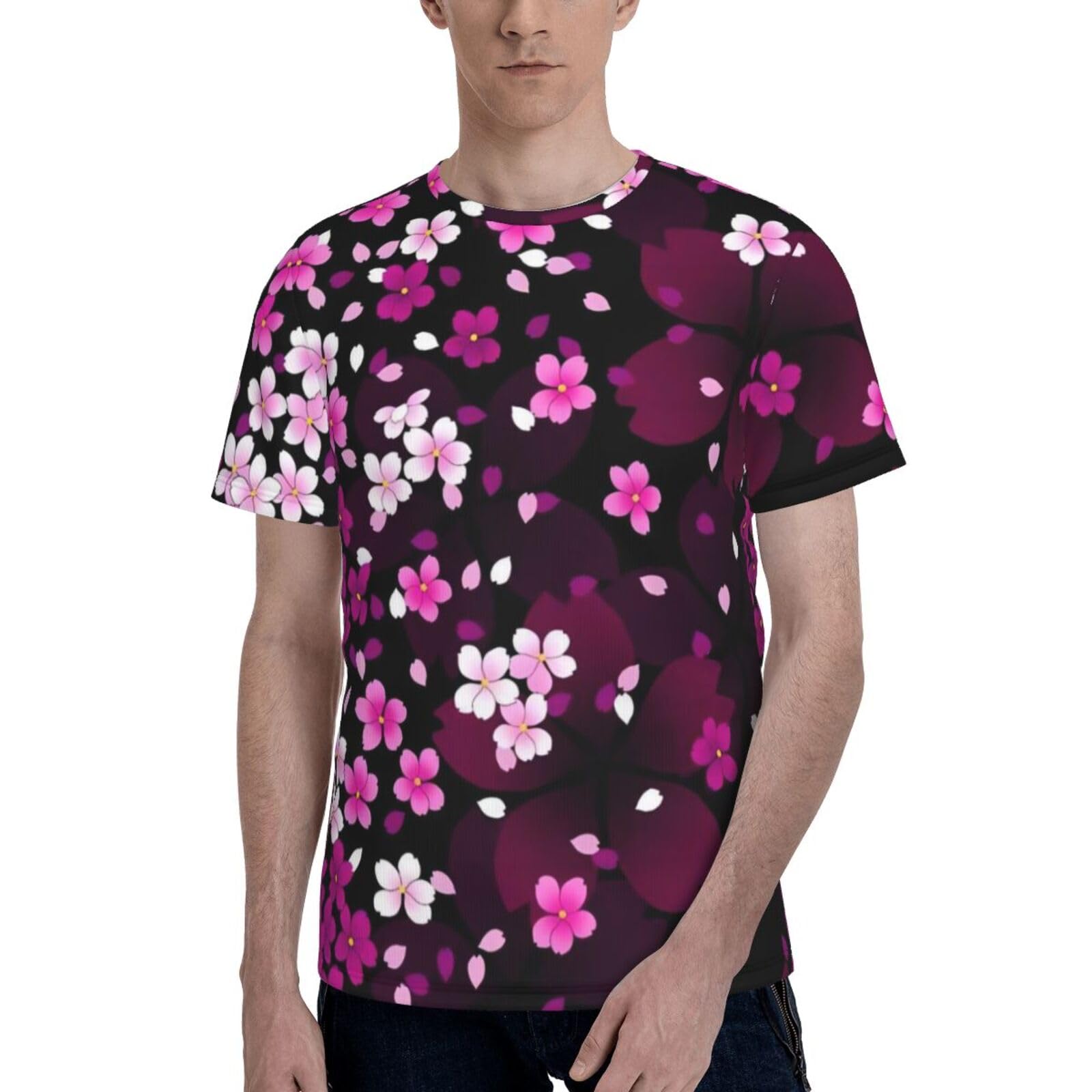 Amazon.co.jp: Tシャツ さくら 桜柄 半袖 夏服 トップス メンズ