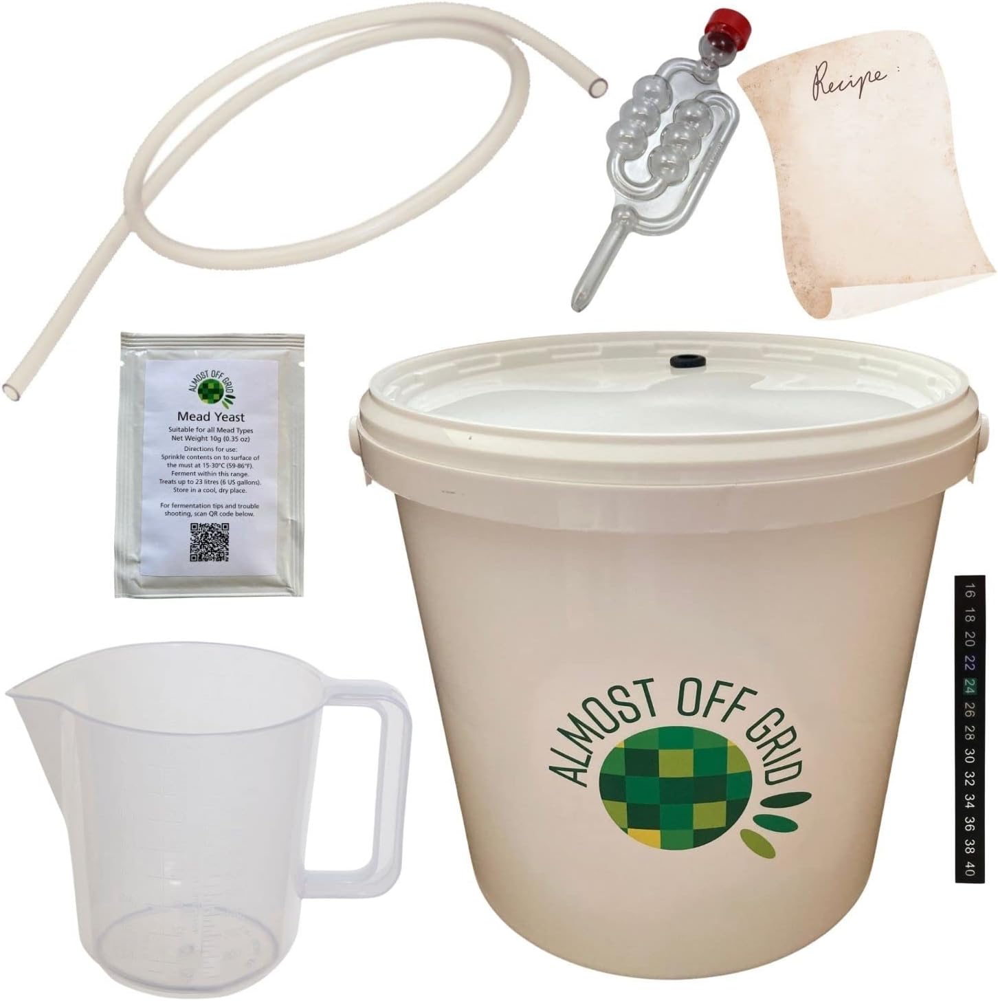 Almost Off Grid Honey Mead Wine Making Starter Kit for Beginners, Wine