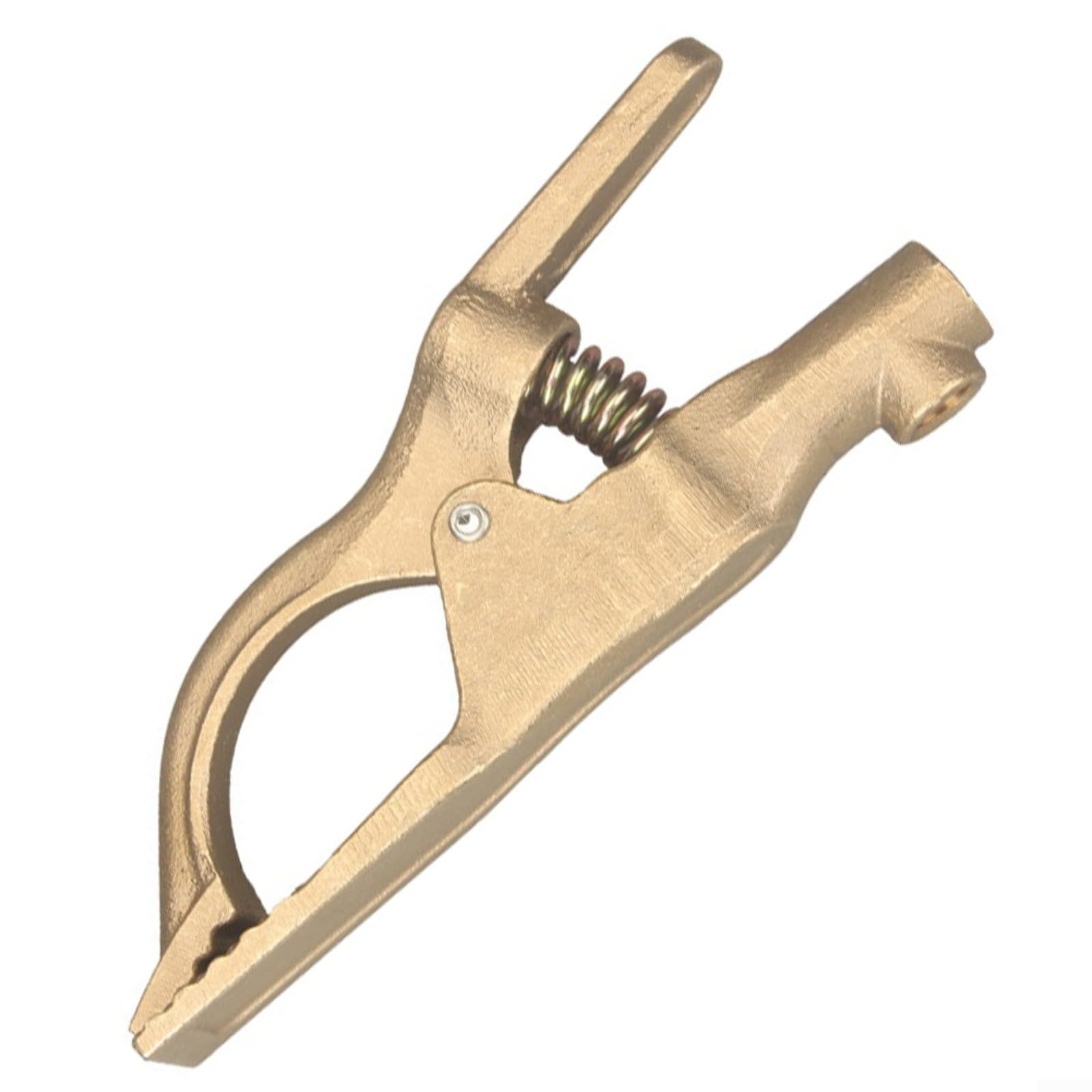 Morsetto di messa a terra massiccio in ottone 500 A, pinza per saldatura con apertura da 35 mm per saldatrici, robusto morsetto di massa per saldatura ad argon e sottopolvere