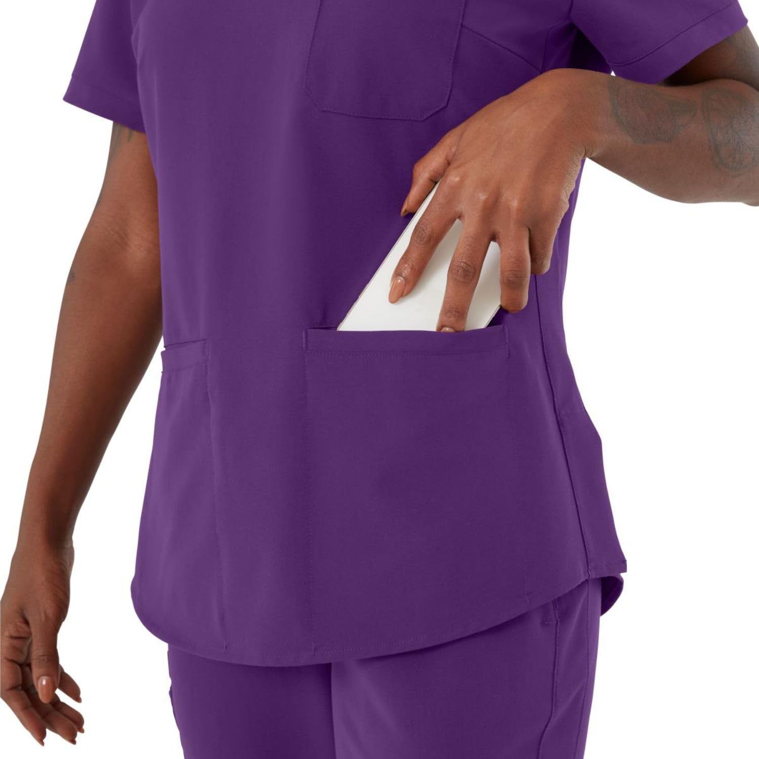 Medline Lexington AVE Women's Scrub Top, Teal, Size Medium, Each
