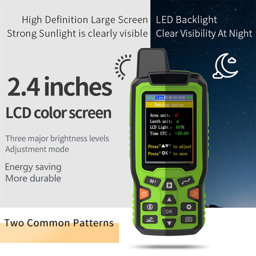 Compteur de superficie terrestre, Machine d'arpentage LCD de 2,4 Pouces, Mini Outil de Mesure de Terrain GPS portatif de Haute précision, Piste de Navigation GPS, Compteur de superficie terrestre,