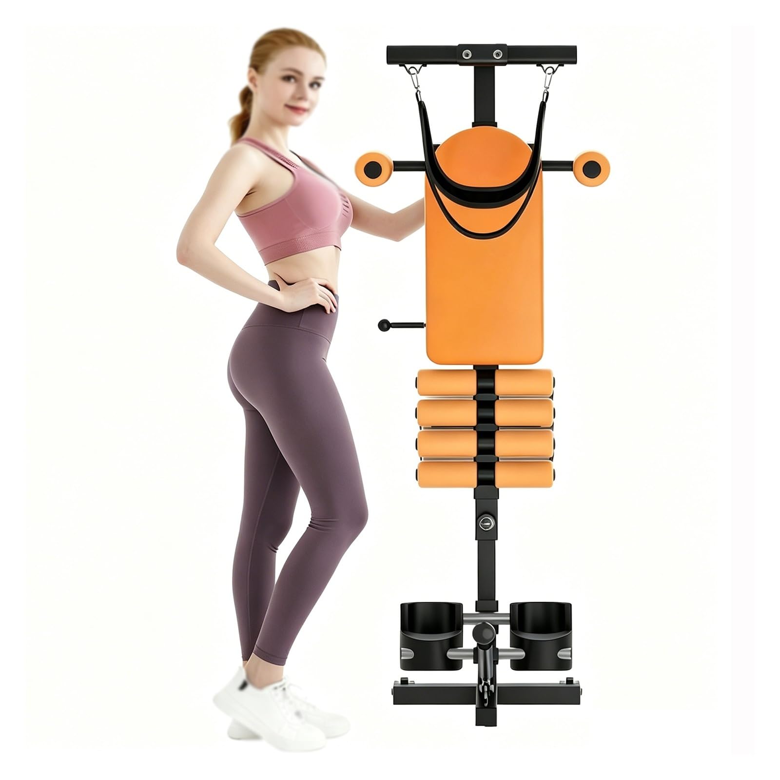 Längenverstellbar Rückenverlängerung Inversionstisch,Multifunktionale Rücken-Stretchbank,Back Stretcher,wirbelsäulenstrecker Gerät,Stabil Bis 130 Kg Belastbar