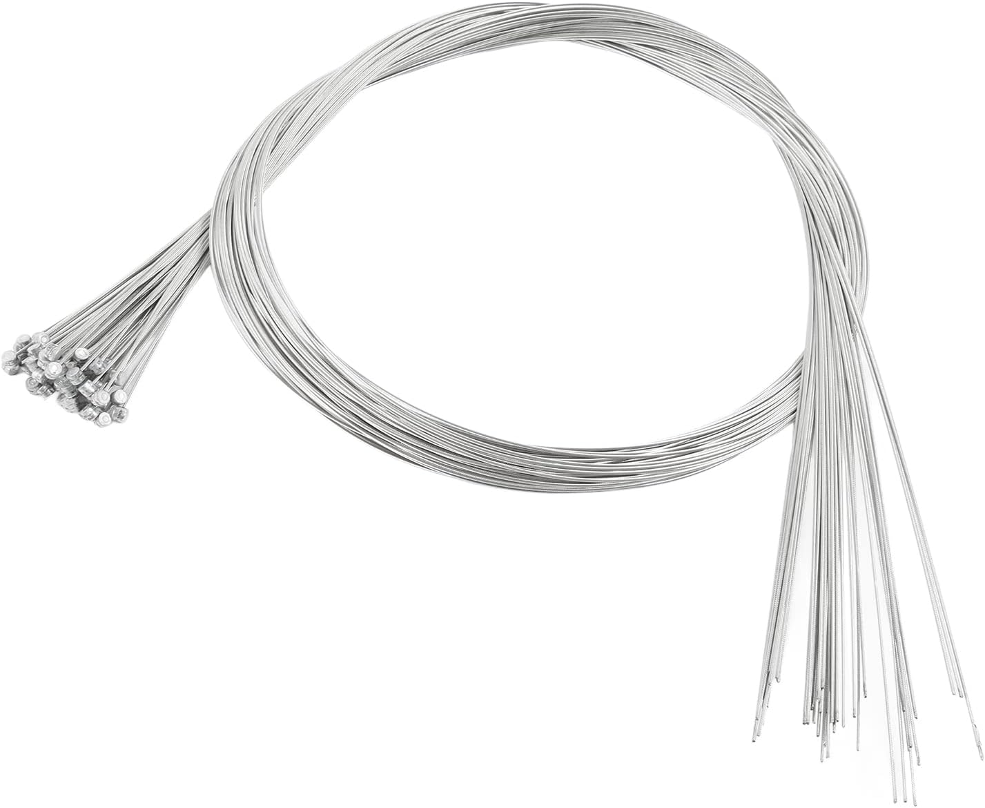 Alomejor 50pcs Brake Cable Housing Kit Stainless Steel Brake Inner Wire Gear Cable for Mountain