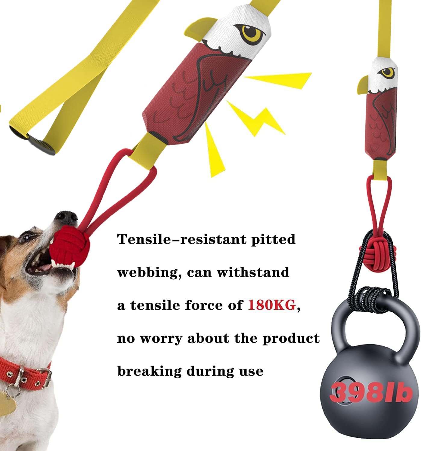 Tether Ball Dog Rope Toy With Tennis Ball - Tug Of War & Chew Toy For  Medium Small Dogs Tether Tugs For Dogs