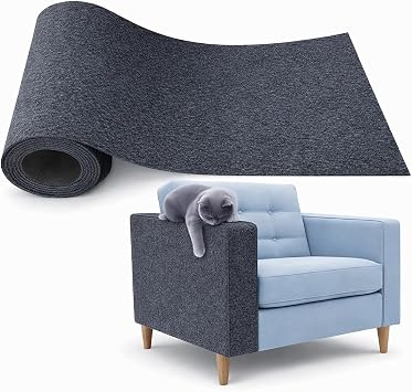 Kedi T rmalama Mat  Yap kanl  - Ke e T rmalama Pedi 100x30 cm - Duvar Koltuk Zemin Koruyucu - T rnak Bak m  r n  - Kaymaz Dayan kl  Uzun  m rl  Evcil Hayvan Aksesuar  Koyu Gri