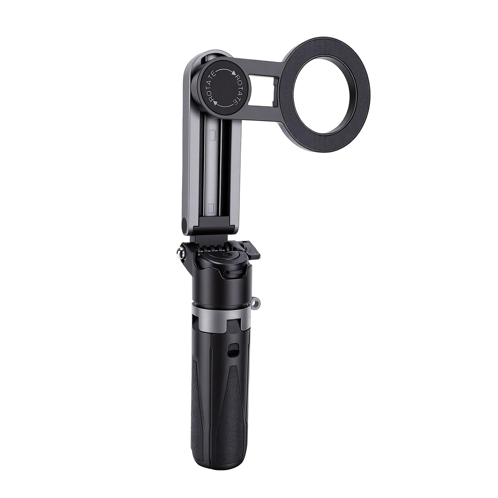Generic Treppiede da Viaggio Magnetico 5 in 1 con Rotazione a 360 Gradi, Compatto e Portatile, per Foto di Gruppo e Selfie in Alluminio ABS (con Luce)
