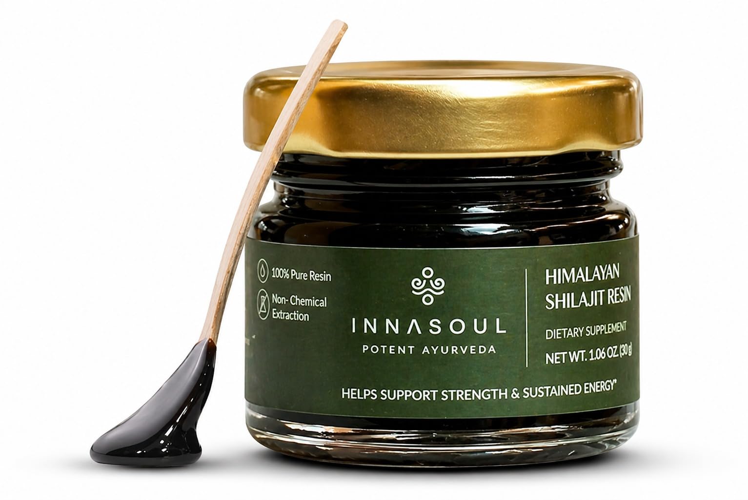 Inna Soul Shilajit Resin – 75%+ Fulvic Acid | 400mg | 75 Servings | Vitality & Strength for Men & Women | Stamina & Muscle Building | 85+ Trace Minerals | Lab-Tested for Purity