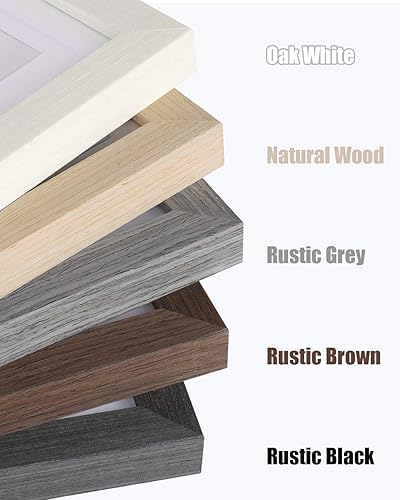 Miniatura 6 de Egofine Marcos de fotos de 4 x 4 hechos de madera maciza cubiertos por plexiglás de 4 x 4 pulgadas, para exhibición de mesa y montaje en pared,