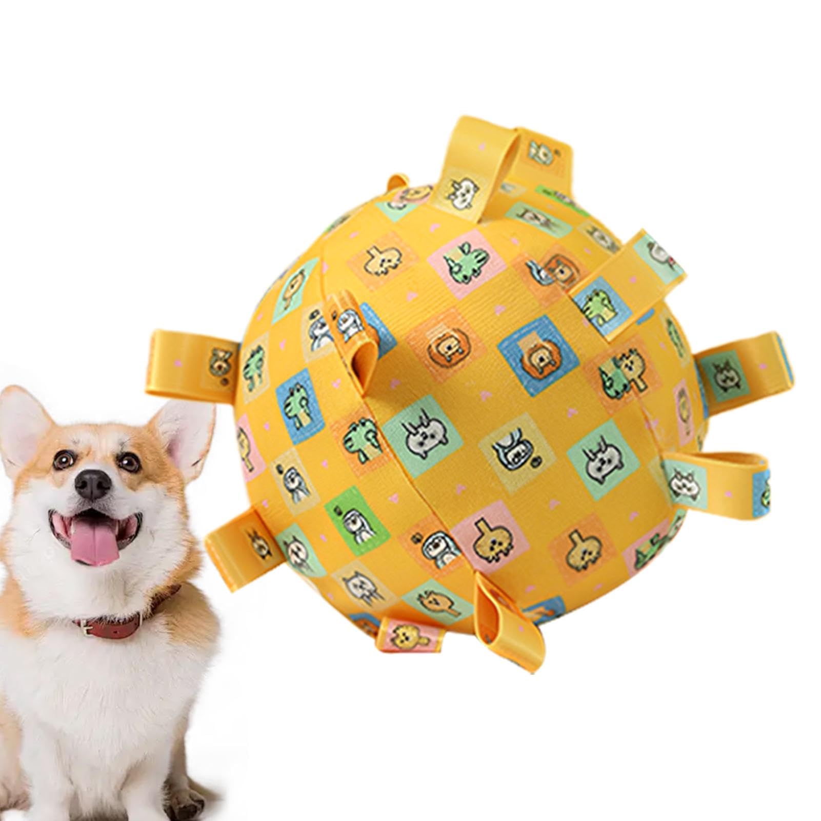 Soccer Ball Dog Toy, Squeaky Dog Ball Toy, Dog Football With Grab Tags, Chew Ball Toys With Straps, Interactive Dog Ball, Durables Dog Balls, Puppy Balls Dog Balls, Bite Ball Toys