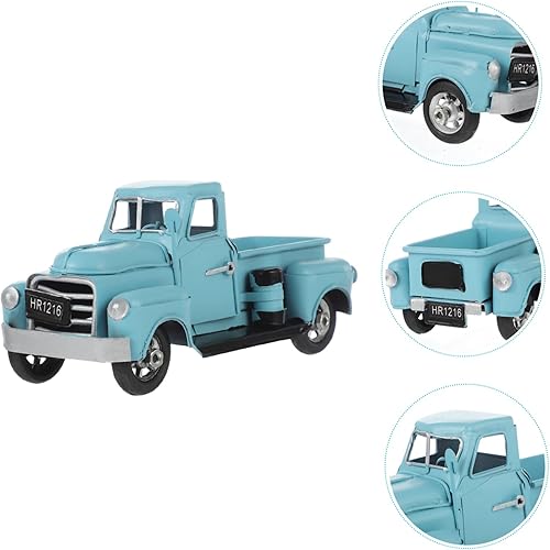 Miniatura 9 de Modelo de coche de estaño modelo de metal vacaciones rojo mikado locomotora hierro adorno coche adornos camión antiguo motor tren camión decoración