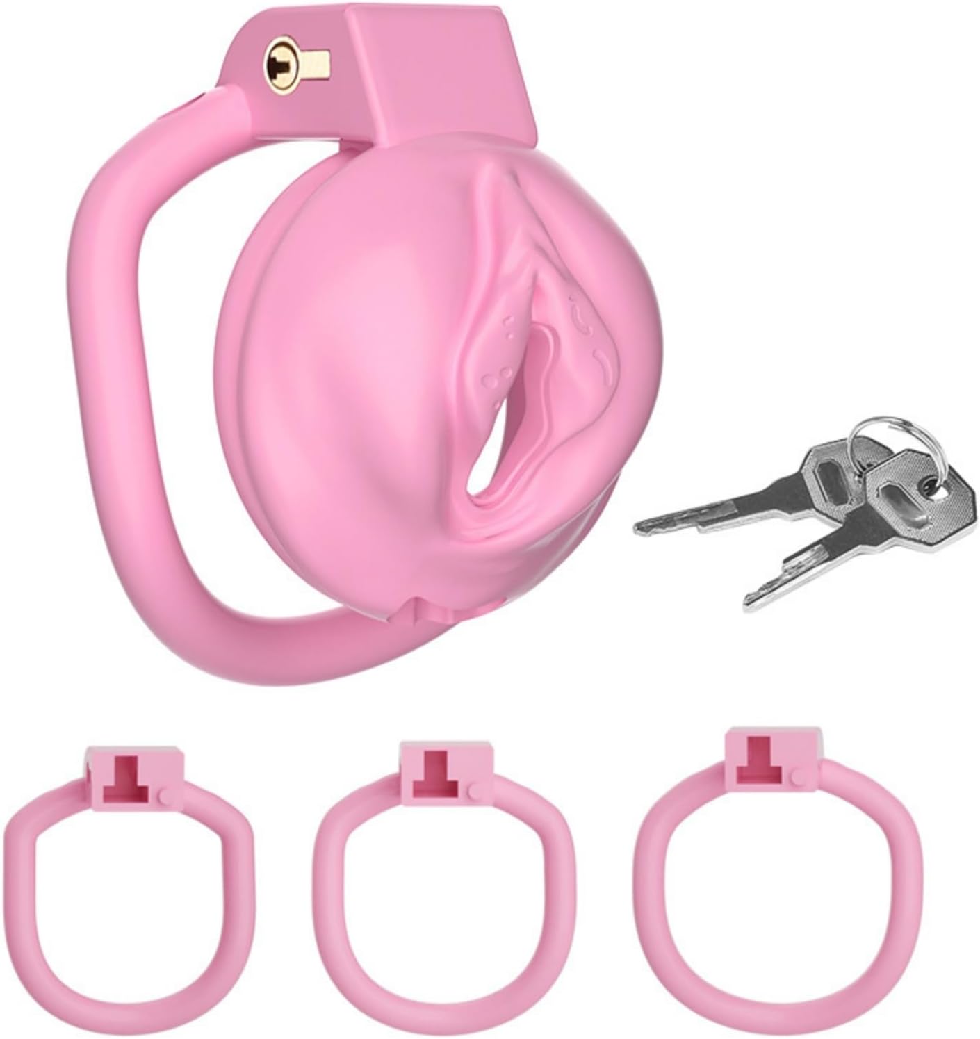 Men's Resin Invisible Protective Cage-UPZCZ64 (Pink, L)