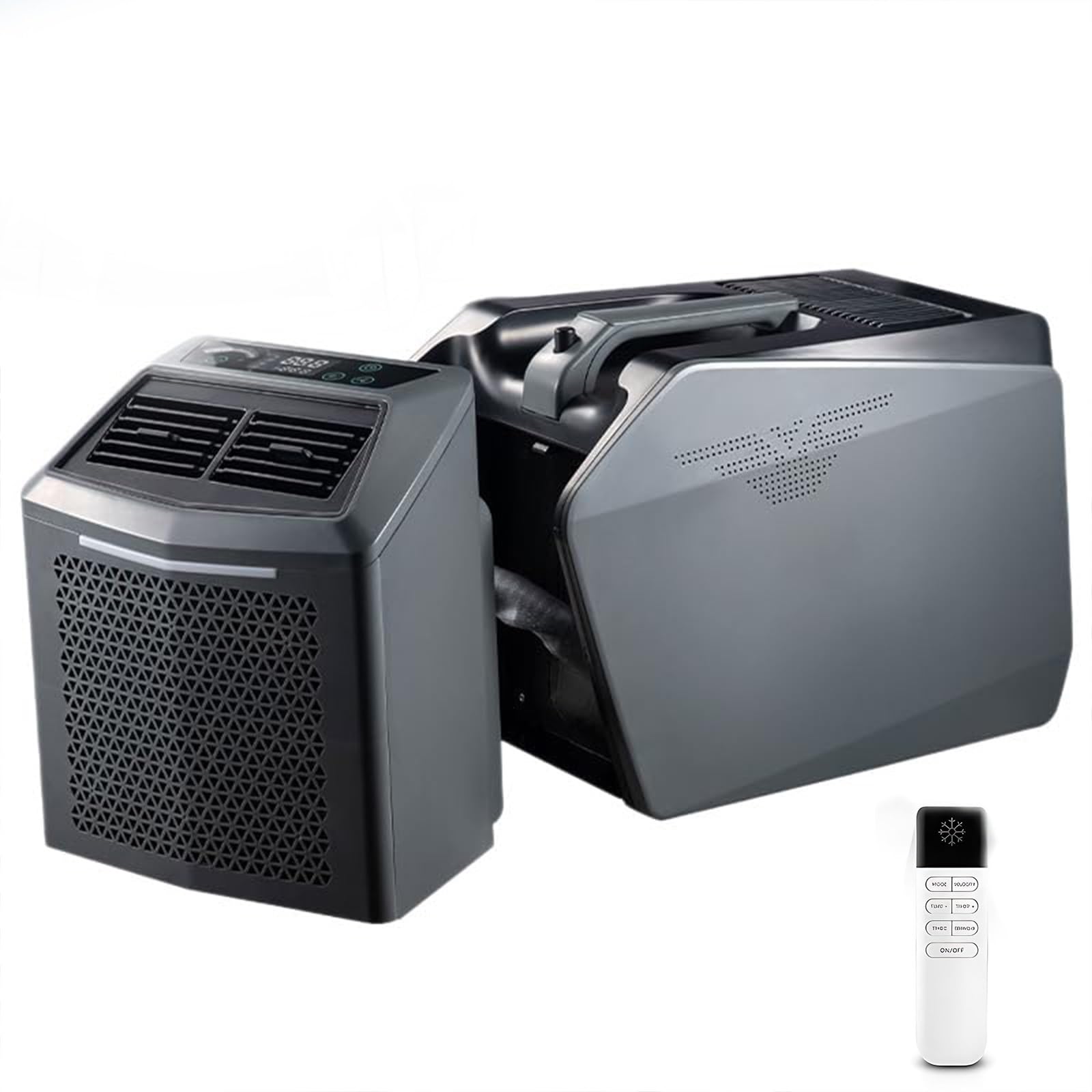 6200BTU Split Camping AC, 3-Way Power 48V/110V/220V Portable Unit