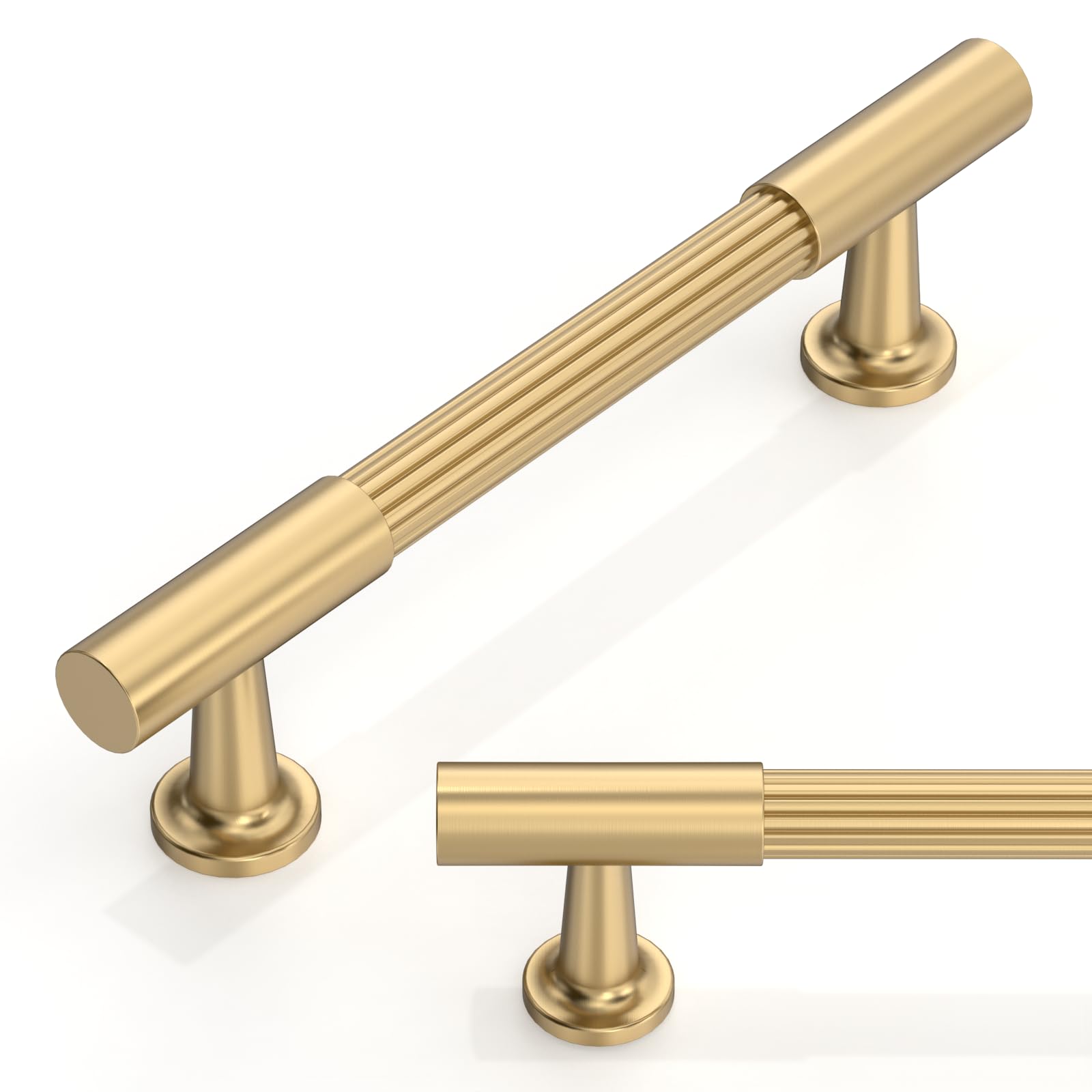 Talentedeco 10 Pack Champagne Bronze Cabinet Pulls 3.75 Inch(96mm) Kitchen Cabinet Handles Cabinet Hardware for Drawer Pulls — image 1