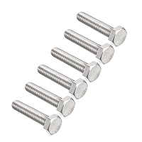 Vista 8 de uxcell M4x30mm Tornillos hexagonales 304 Tornillo hexagonal de acero inoxidable 50pcs