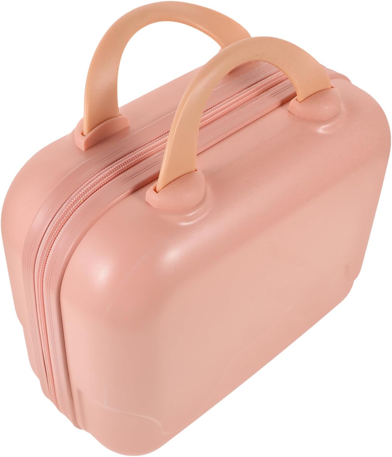 MERRYHAPY Portable Pink Makeup Travel Bag Hard Shell Cosmetic Organizer Train Case for Women with Zipper Closure Lightweight Toiletry Storage for Beauty Essentials