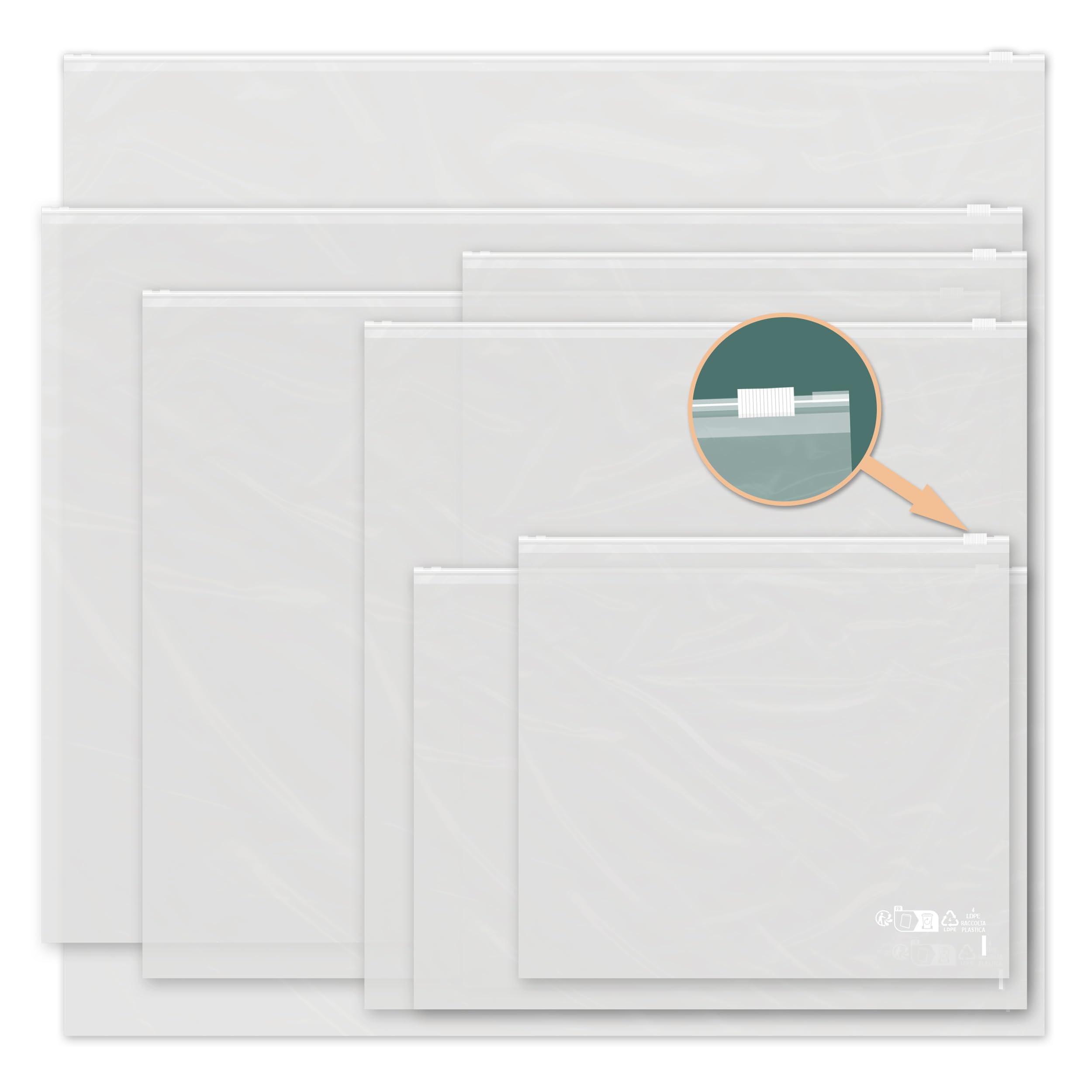 Sacs congélation 40x30 cm efficaces contre les brûlures de congélation du sachet