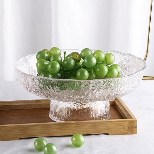 Miniatura 7 de Cuenco de cristal con pedestal, soporte de postre con pies, cuenco de frutas, soporte de exhibición de postres para fiesta, cuenco vintage para