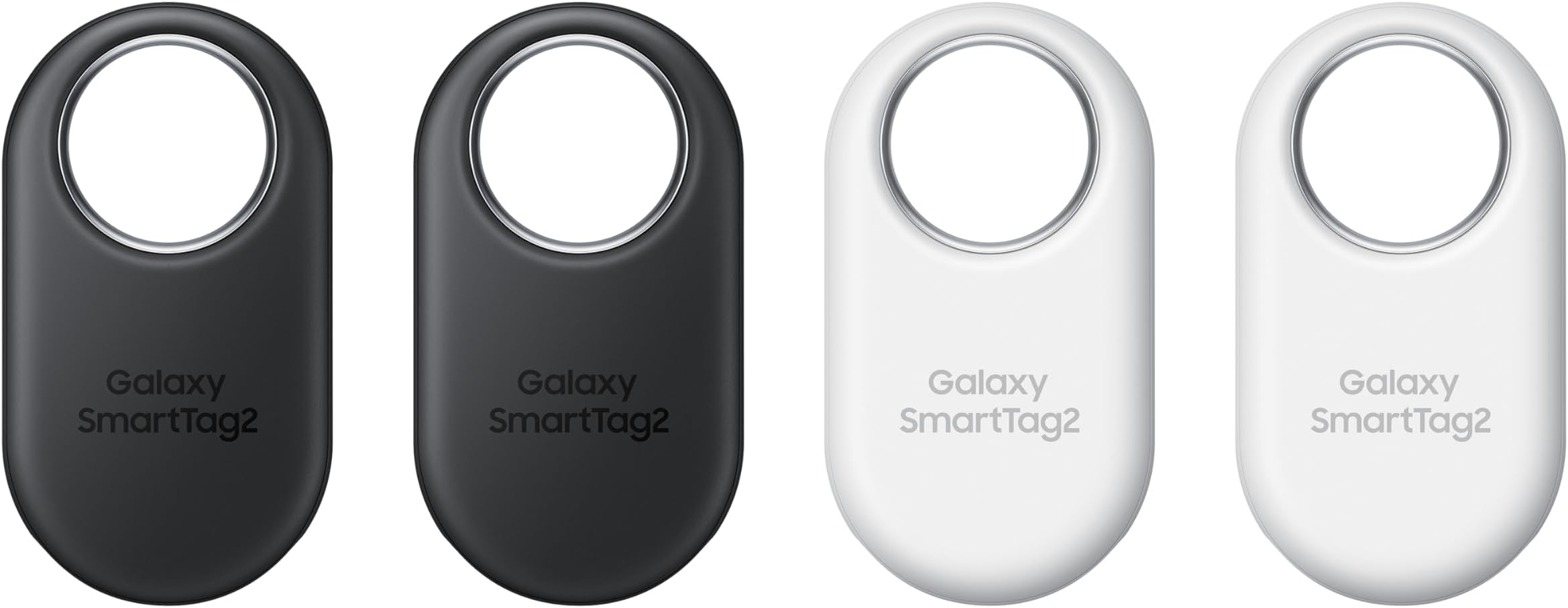 Samsung SmartTag2 (2023) Bluetooth + UWB, IP67 Water and Dust Resistant, Findable via App, 1.5 Year Battery Life (4-Pack) - Black/White (Global Edition, No US Warranty)