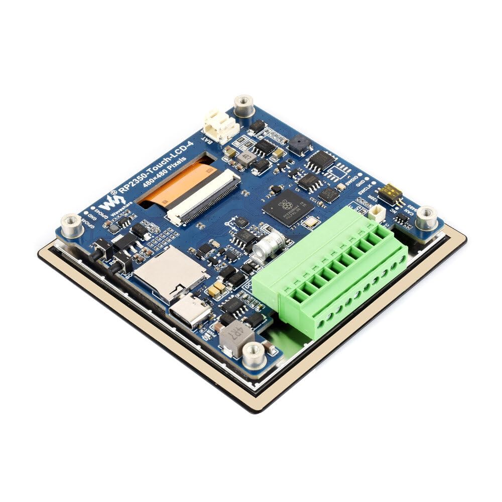 VIDOO Waveshare RP2350 4-calowa Płyta Deweloperska Wyświetlacz IPS 480x480 Kolor 65K Dwurdzeniowy Ekran LCD Czujnik Wbudowany RISC-V Rozszerzenie PSRAM-Nie-Dotykowy