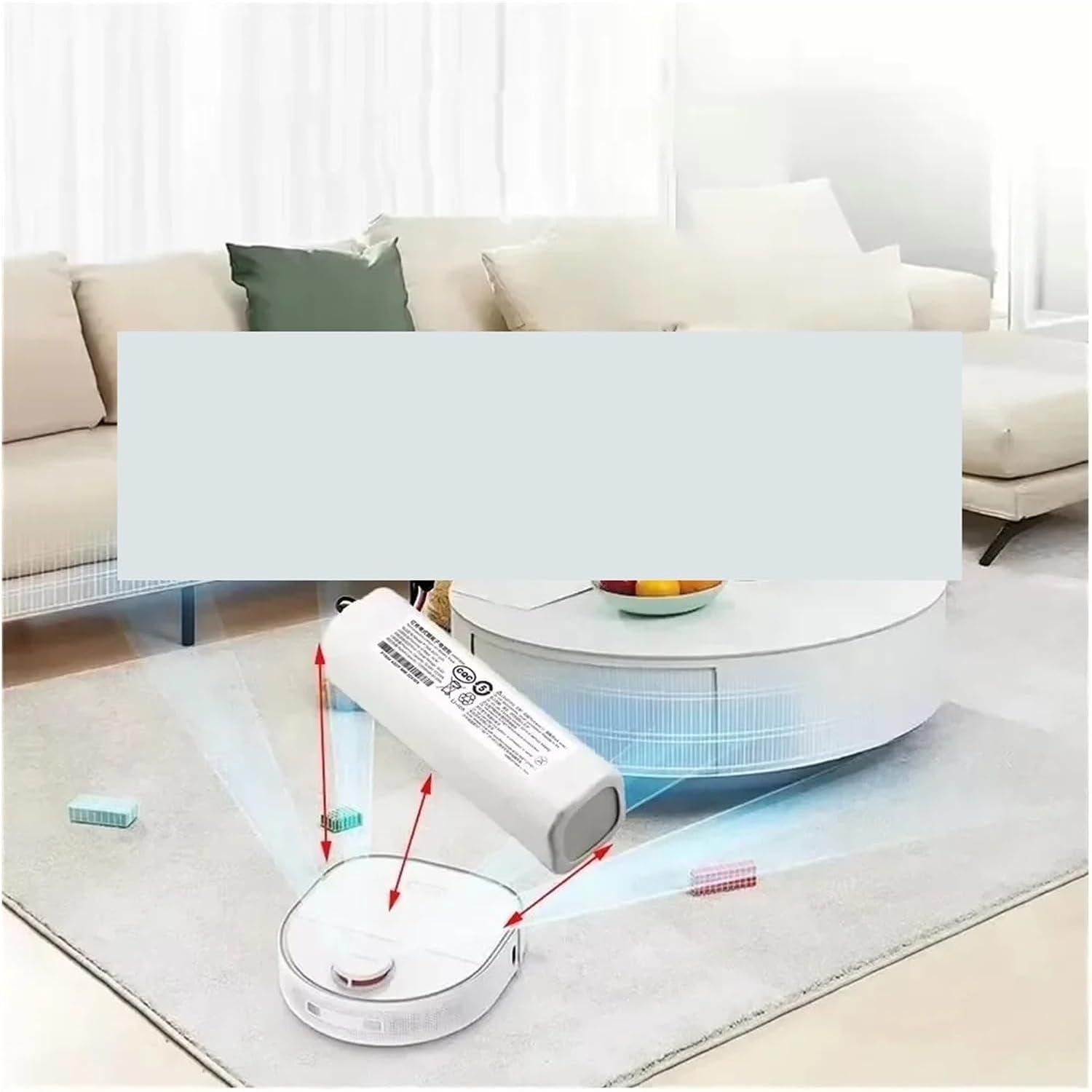 Robot Vacuum Pack,Compatible for Dreame D9 F9 L10 L10 Pro,Vacuum Cleaner Lithium Ion Battery Pack Accessories 4INR19/66-2 P2008-4S2P-MMBK(5600mAh)