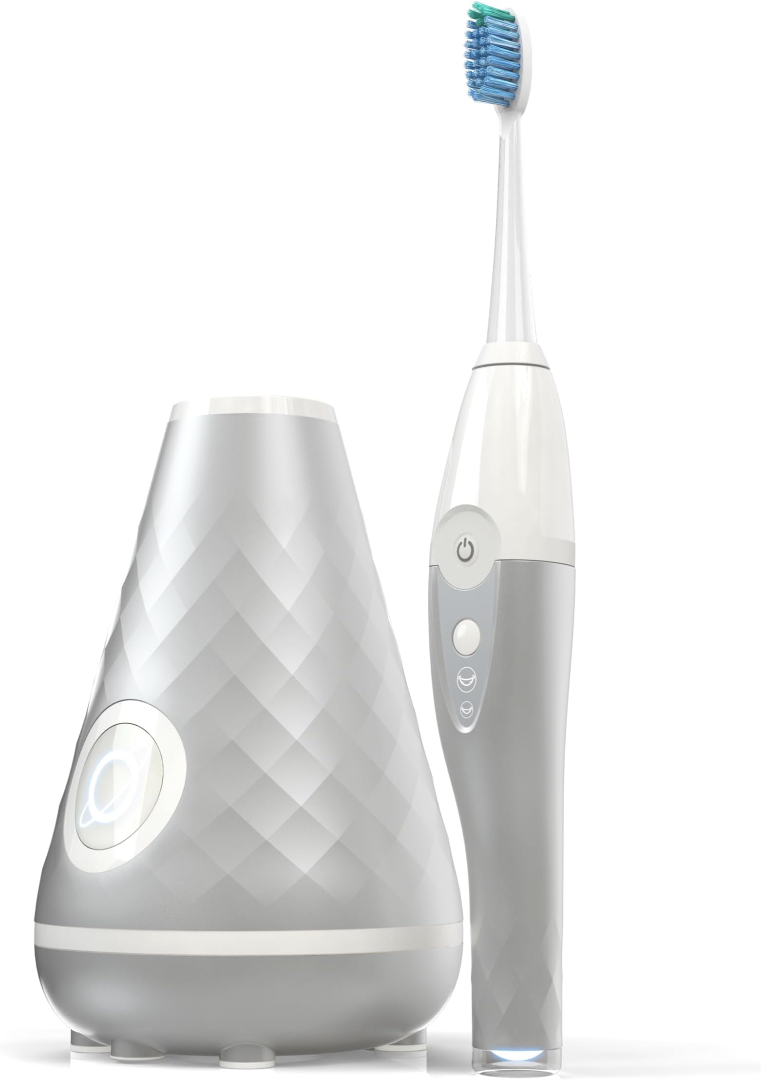 Tao Clean UV Sanitizing Sonic Toothbrush and Cleaning Station, Electric Toothbrush, Dual Speed Setting, Silver