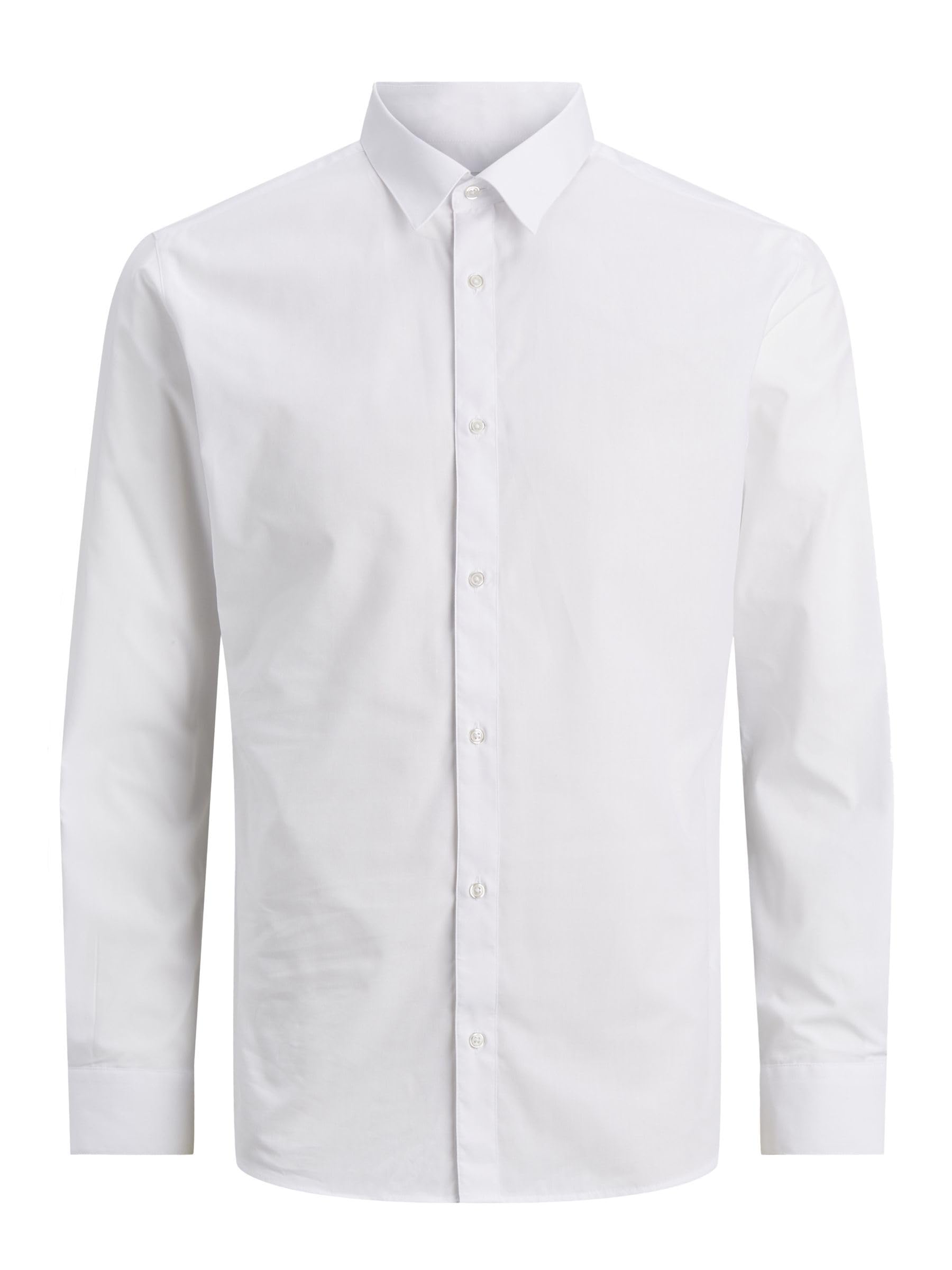 Jack & Jones Men's Blanc Long Sleeve Shirt Joe Plain