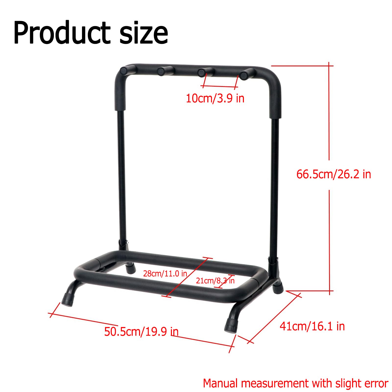 Espositore per chitarra, supporto universale per 3 chitarre, design pieghevole, stabile e durevole, facile da installare per chitarre acustiche, elettriche e bassi