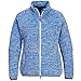 Produktbild Blue Wave Damen Strickfleecejacke Helga unifarben - Fleecejacke Sweatjacke in Strickoptik mit Reißverschluss in Oceanblau Größe 44